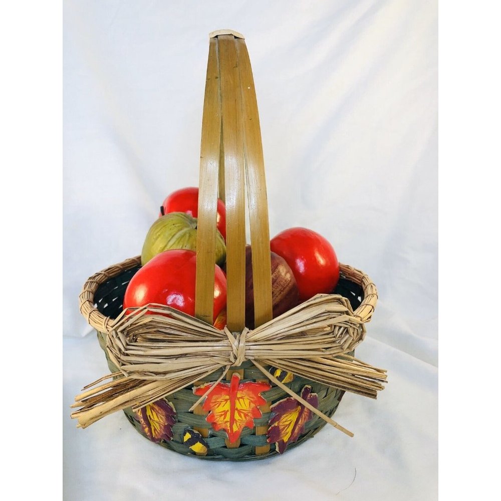 Fake Faux Fruit Lot Apples Pears in great fall basket